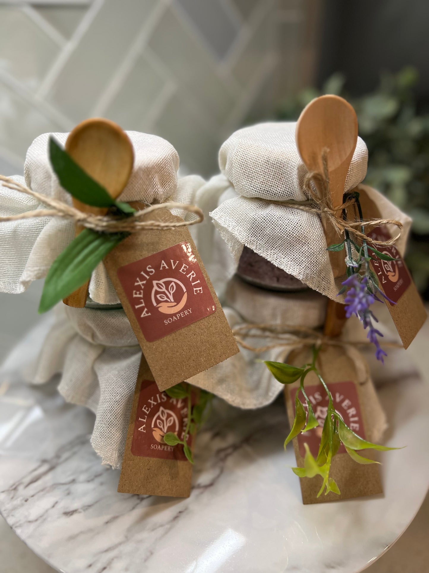 Hibiscus & Brazilian Clay Epsom Salt Body Scrub – Floral Detox & Glow