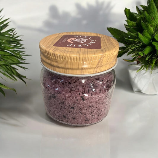 Hibiscus & Brazilian Clay Epsom Salt Body Scrub – Floral Detox & Glow
